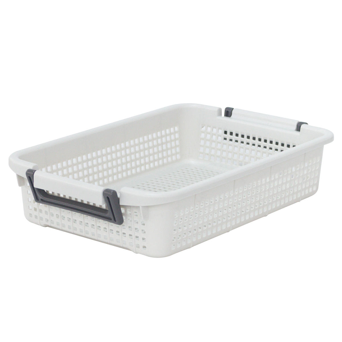 バスケット MS 幅28×奥行43×高さ9.5cm スタッキング （ 収納ケース