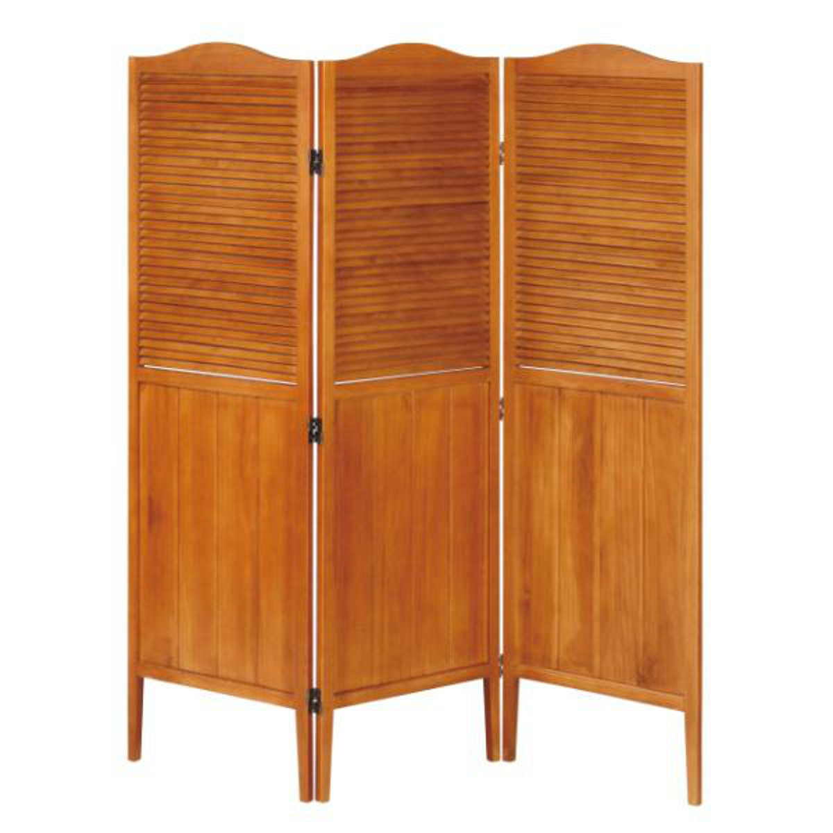弘益 パーテーション 高さ135cm 3連 三つ折り 衝立 ココア 天然木