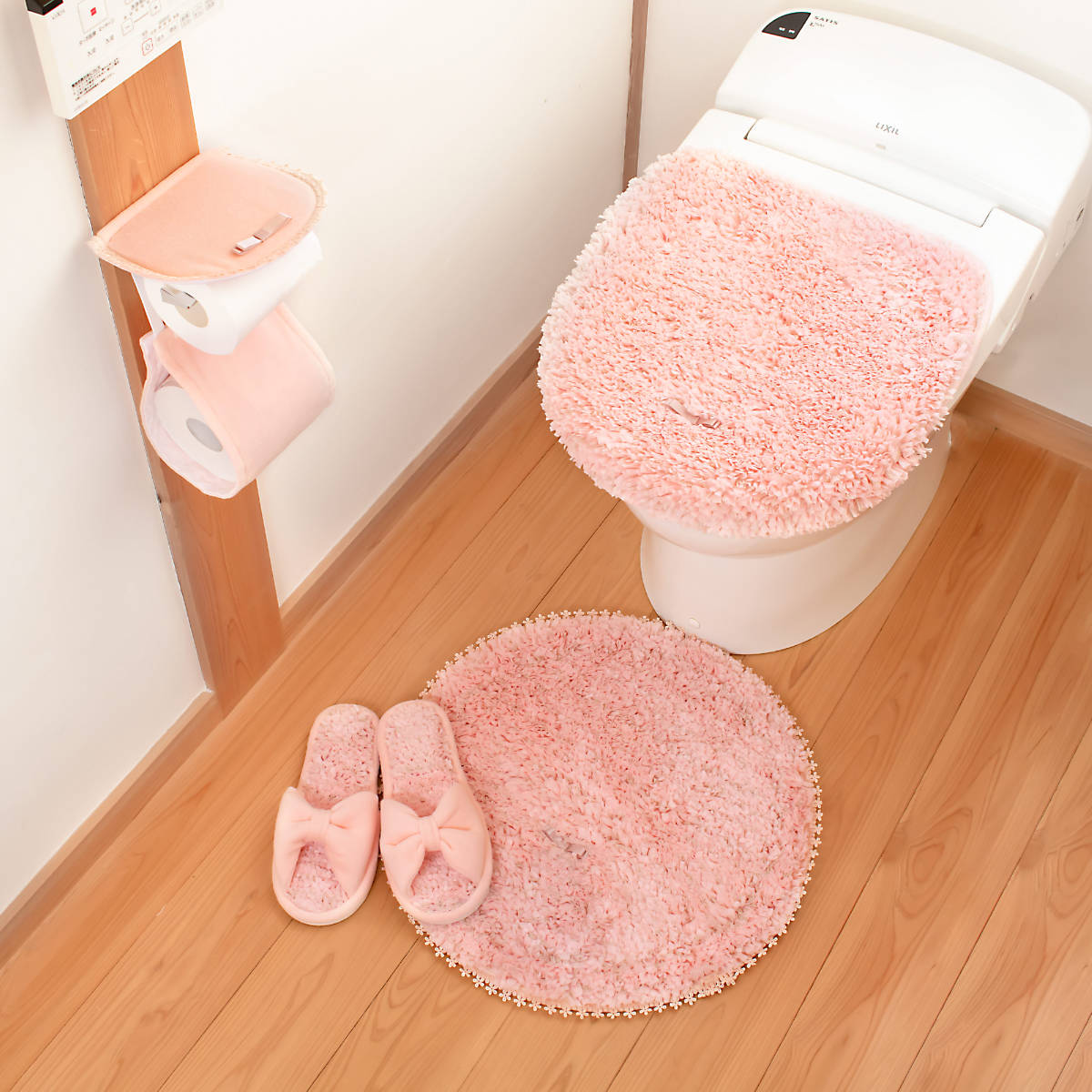 トイレフタカバー 兼用 フルーリスフレ （ トイレ蓋カバー 洗える