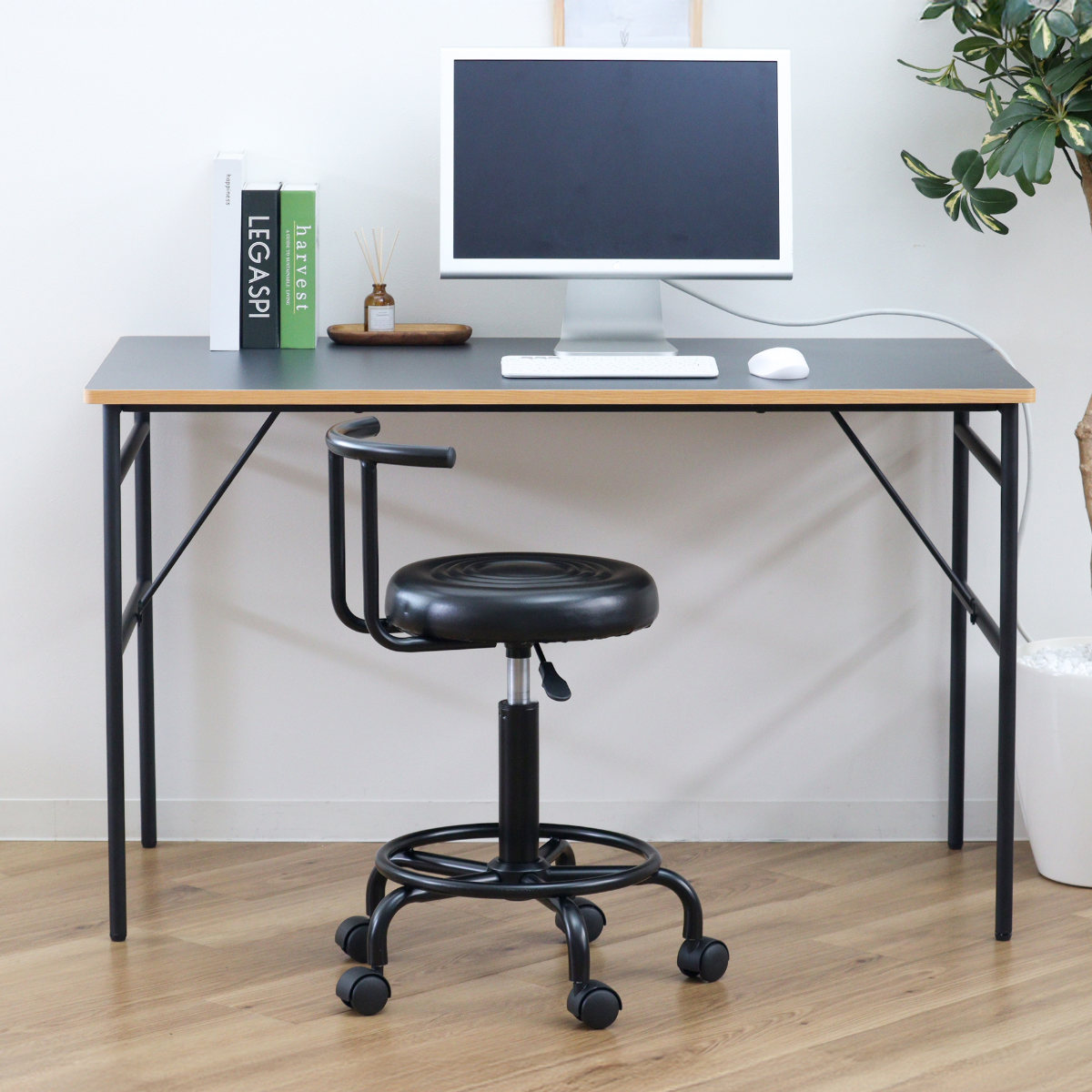 弘益 ダイニングテーブル 幅120cm 木製 メラミン スチール （ 食卓