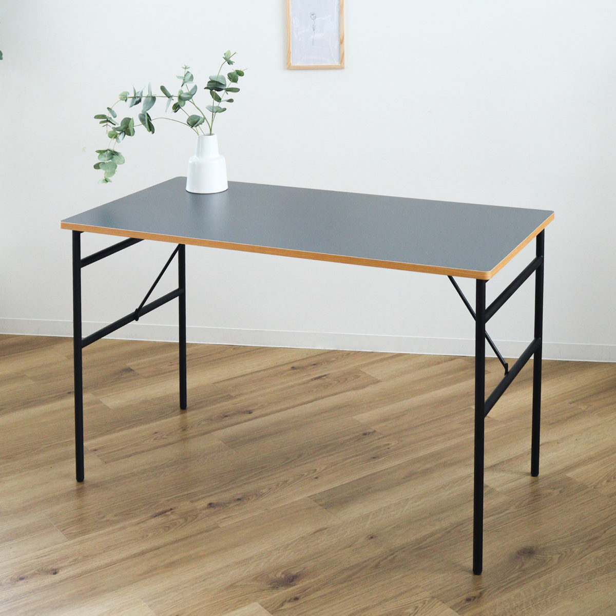 弘益 ダイニングテーブル 幅120cm 木製 メラミン スチール （ 食卓