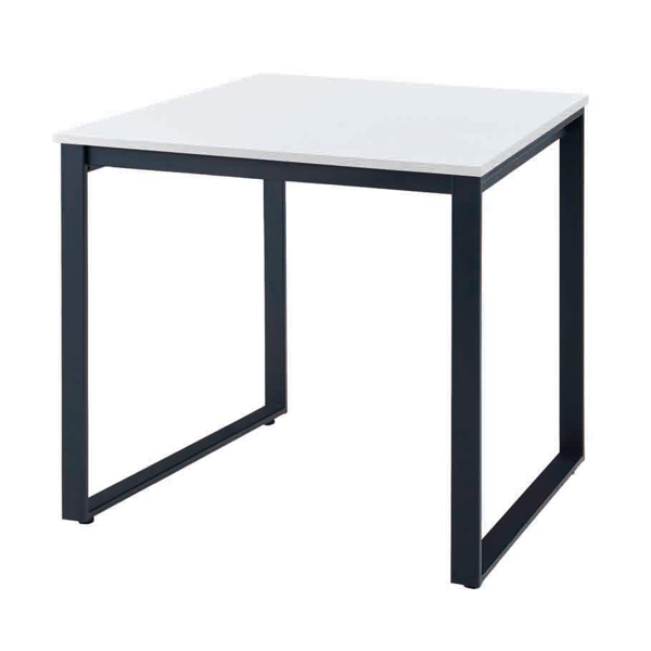 テーブル 幅80cm ホワイト デスク オフィス 正方形 スチール オフィスデスク （ パソコンデスク 幅 80 ワークデスク PCデスク 白 シンプル 机 平机 作業机 ）｜colorfulbox｜02