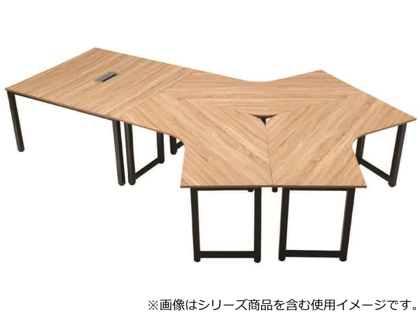 ブーメランテーブル 幅190cm デスク ミーティングテーブル 会議テーブル オフィス 木目調 （ オフィステーブル 会議用テーブル ミーティング 会議 幅 190 机 ）_7