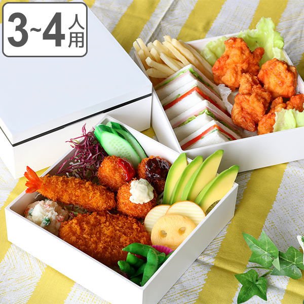 新品未使用 北欧暮らしの道具店 お重 重箱 お弁当 白 北欧 風呂敷