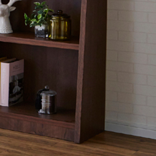 本棚 木製 ブックシェルフ 強化棚板 日本製 幅87cm 高さ120cm （ 壁面