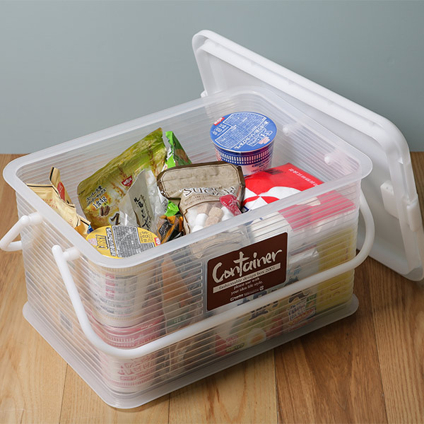 新品！収納★コンテナー★ケース★ボックス★プラスチック★フタ付き★オシャレ★雑貨 サンコープラスチック 収納ボックス L 幅46.5×奥行31.5×高さ26.5cm