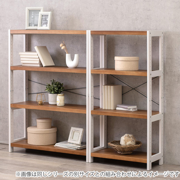 オープンラック 4段 木製 フリーラック 幅60cm （ 木製ラック シェルフ