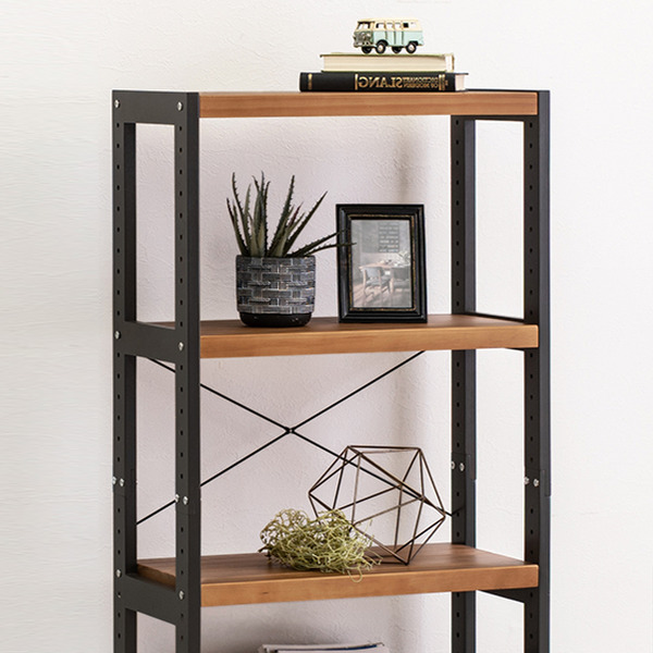 オープンラック 4段 木製 フリーラック 幅60cm （ 木製ラック シェルフ