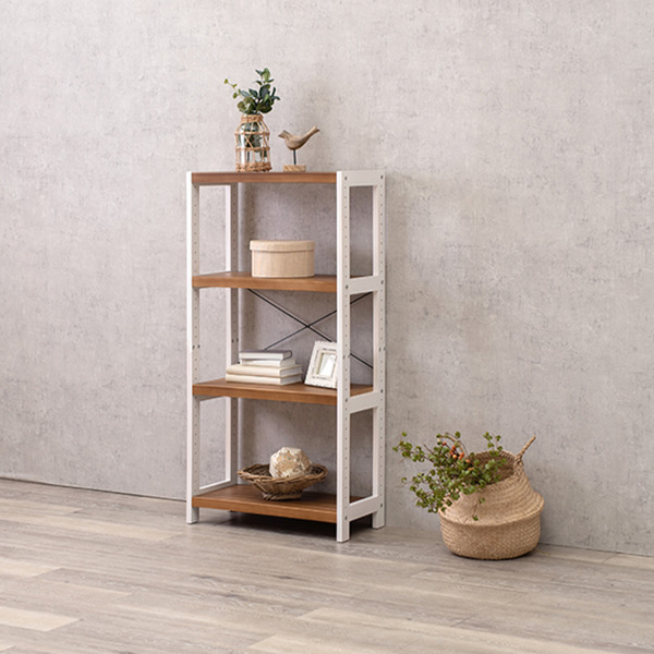 オープンラック 4段 木製 フリーラック 幅60cm （ 木製ラック シェルフ