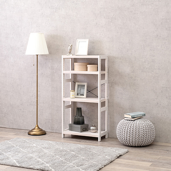 オープンラック 4段 木製 フリーラック 幅60cm （ 木製ラック シェルフ