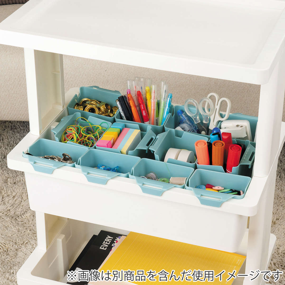 JEJアステージ キッチンワゴン モバイルワゴン ミニ 3段 lise （ リセ