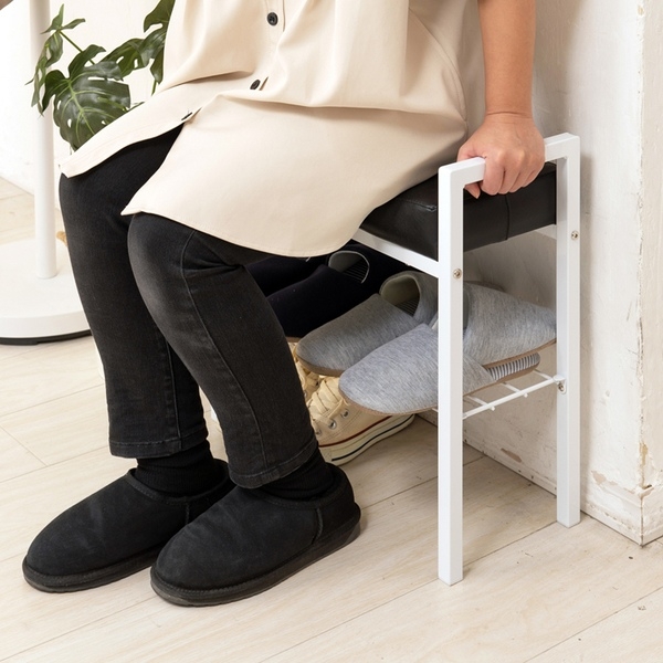 永井興産 玄関ベンチ 幅50cm 収納棚付き （ 玄関 ベンチ シューズ