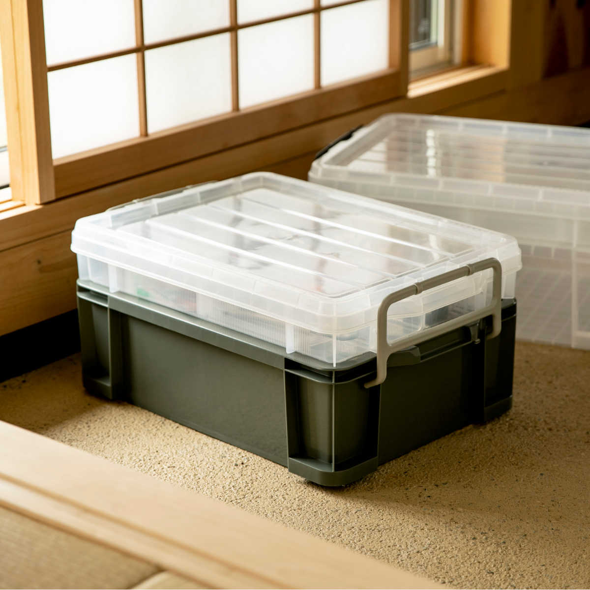 JEJアステージ 収納ボックス 幅37.9×奥行54.5×高さ24.5cm 2段 NW