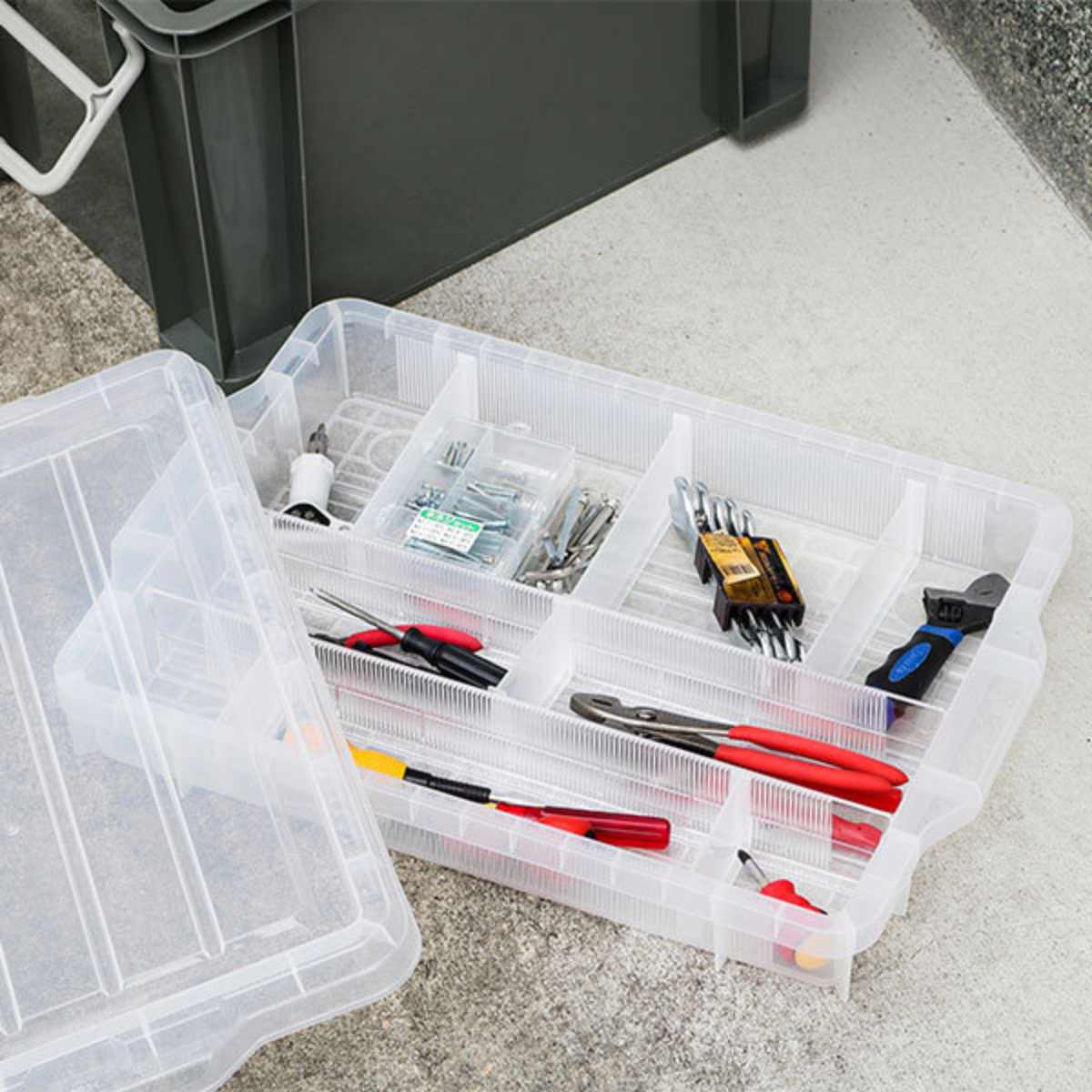 JEJアステージ 収納ボックス 幅37.9×奥行54.5×高さ24.5cm 2段 NW
