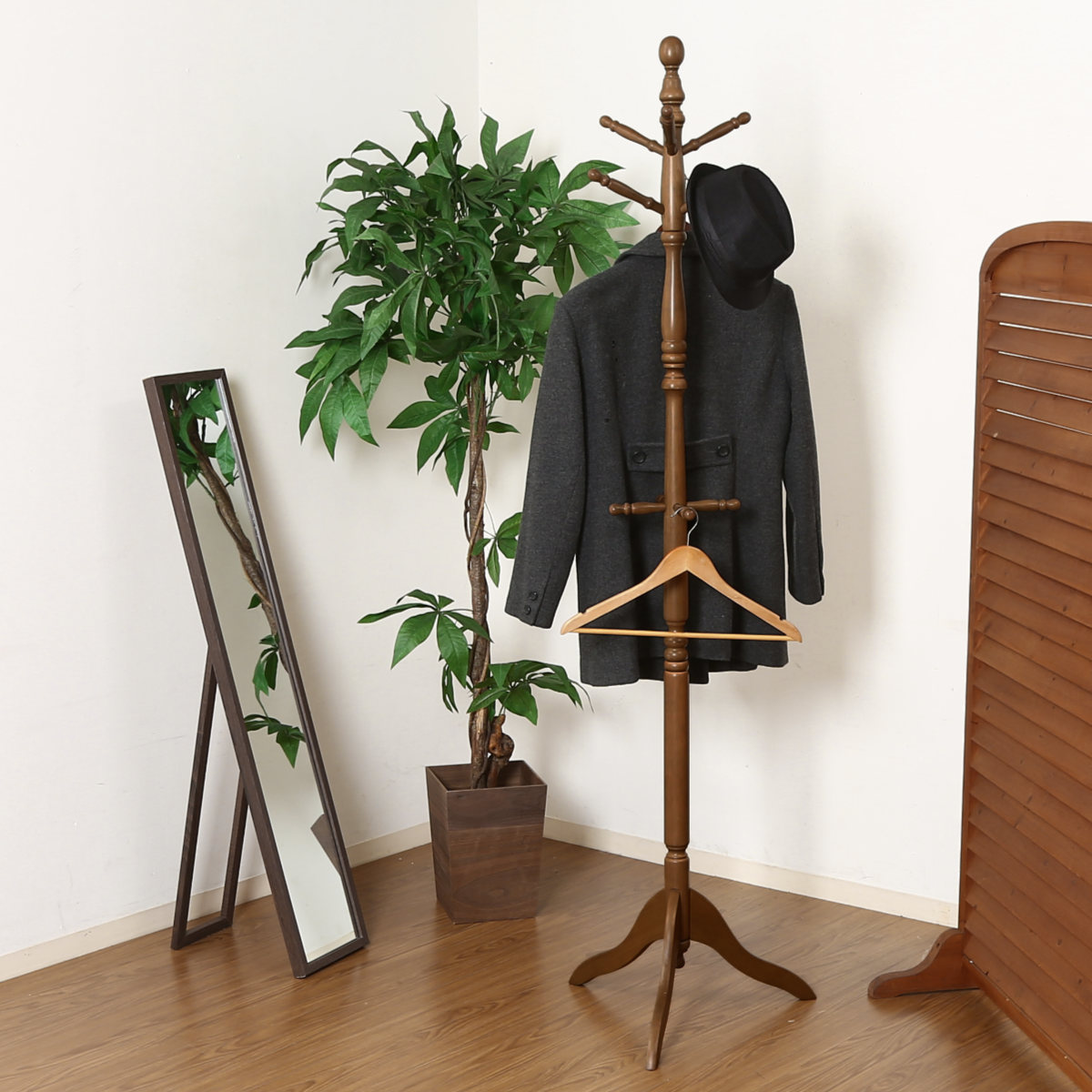 【良品】ポールハンガー 木製コート掛け 傘立て 傘置き アンティーク 昭和レトロ アンティーク ハンガーポール 良品】ポールハンガー 木製コート掛け 傘