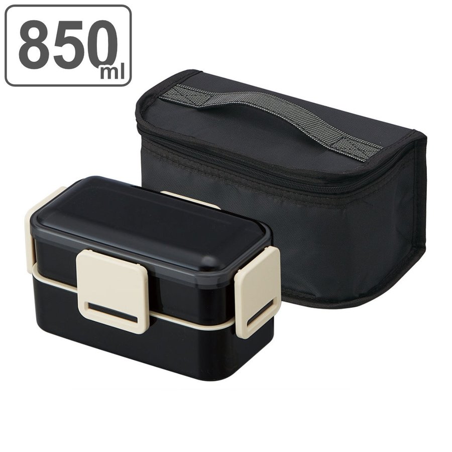 スケーター 弁当箱 2段 850ml 抗菌 保冷バッグ付き ふわっと （ お弁当