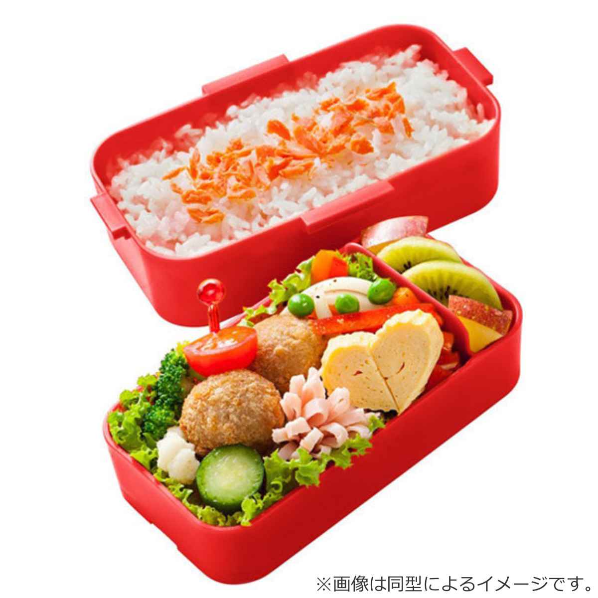 スケーター 弁当箱 2段 850ml 抗菌 保冷バッグ付き ふわっと （ お弁当