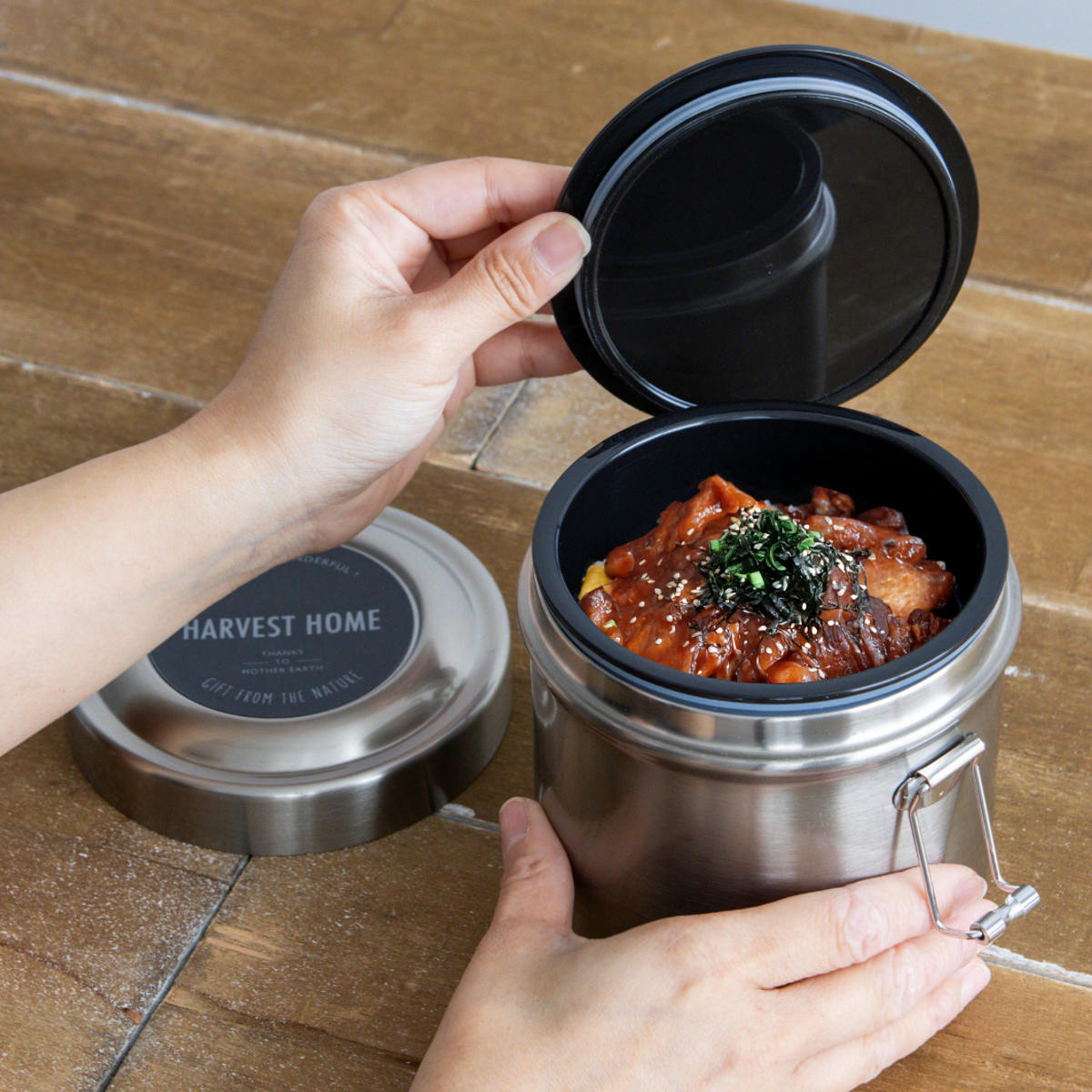 スケーター 弁当箱 保温 丼 600ml 抗菌 真空ステンレス 保温弁当箱