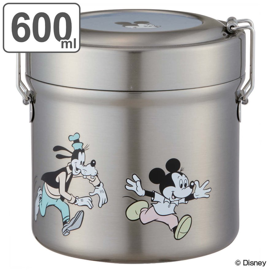 Disney（ディズニー） 弁当箱 保温 600ml 丼 抗菌 真空ステンレス