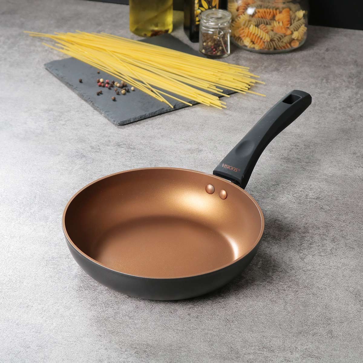 パール金属 フライパン 20cm IH対応 VISIONS GOLD Coating （ ガス火