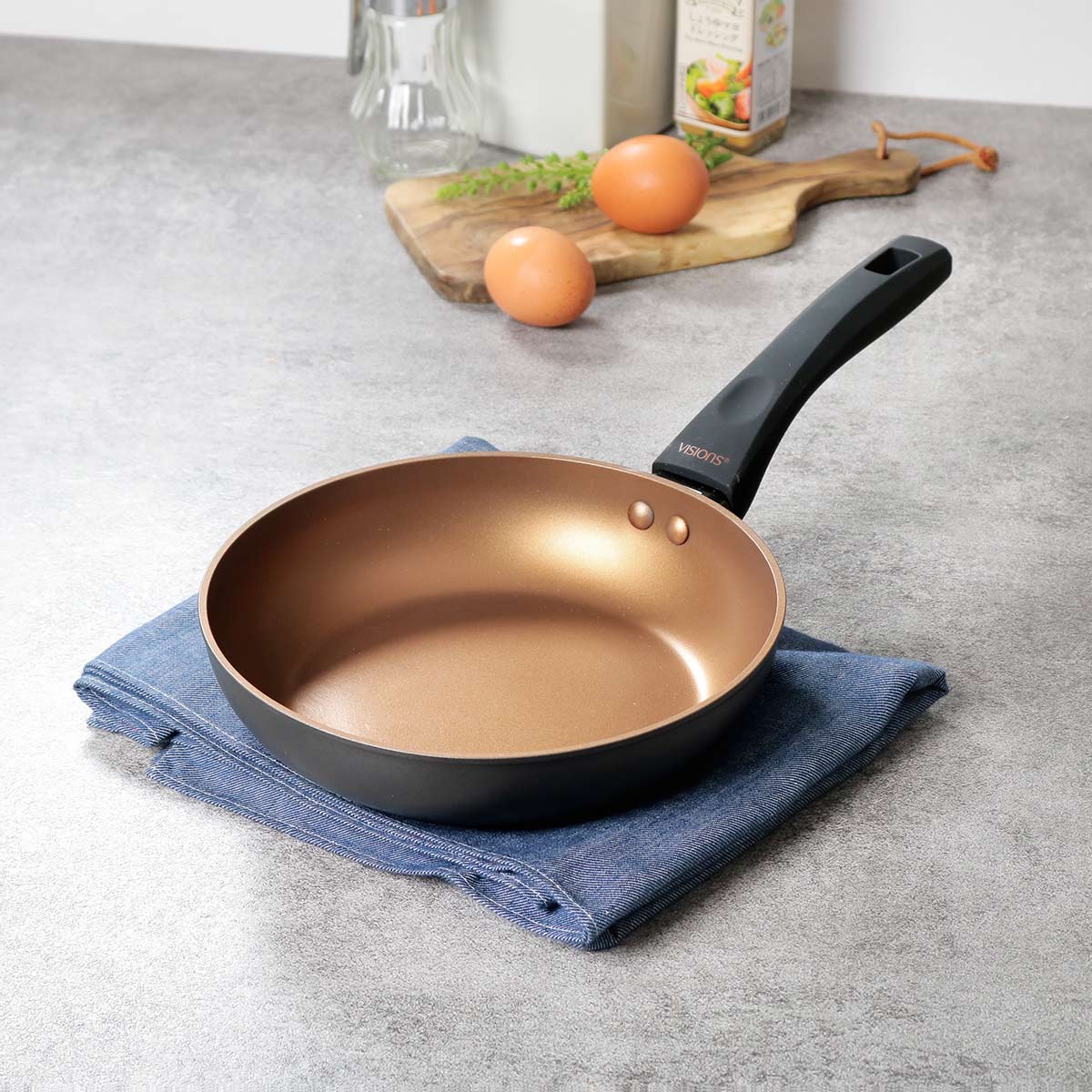 パール金属 フライパン 20cm IH対応 VISIONS GOLD Coating （ ガス火