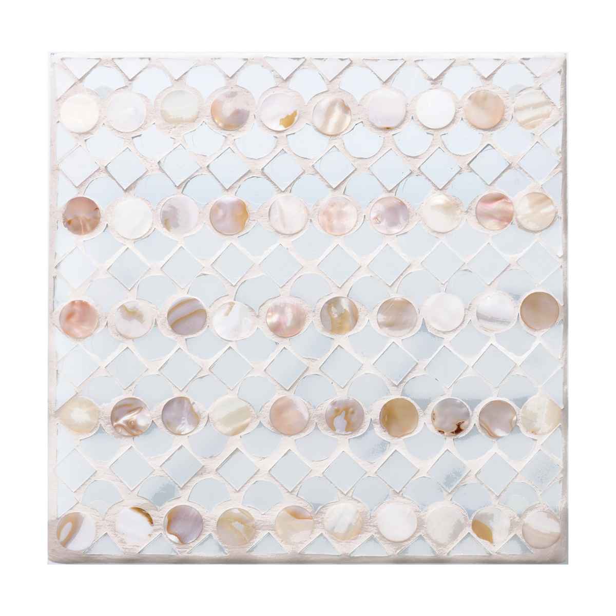 ガラスプレート 20×20cm モザイク ルミエール （ インテリアボード 