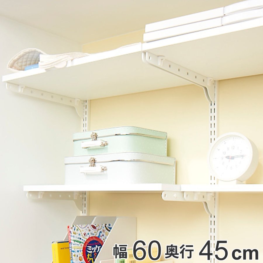 壁面収納 棚 幅60cm 奥行45cm フィットラック TSセット （ 棚板 木製