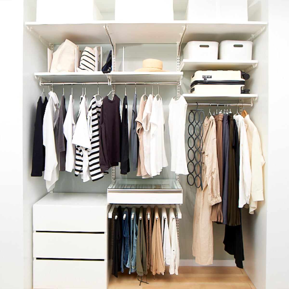 Fitrack フィットラック　藤山　棚板　ポール　まとめ売り 壁面収納 壁面収納 棚 幅75cm 奥行45cm フィットラック TSセット （ 棚板 木製