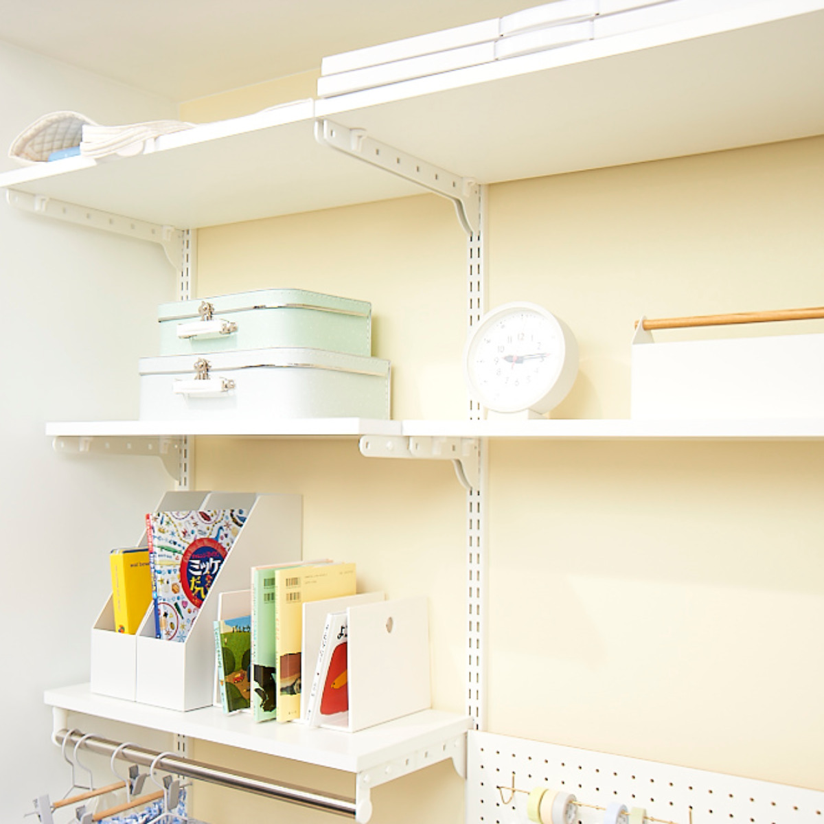 壁面収納 棚 幅75cm 奥行45cm フィットラック TSセット （ 棚板 木製