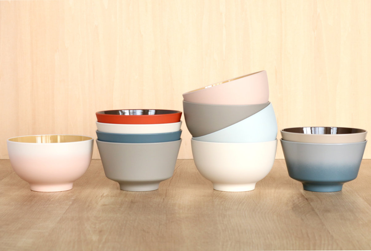 値下げ◯希少◯HIUCHI◯新品未使用◯ボウル　カップ　茶碗　汁椀 汁椀 400ml OWAN 角 乾漆 プラスチック 日本製 （ 食洗機対応 電子