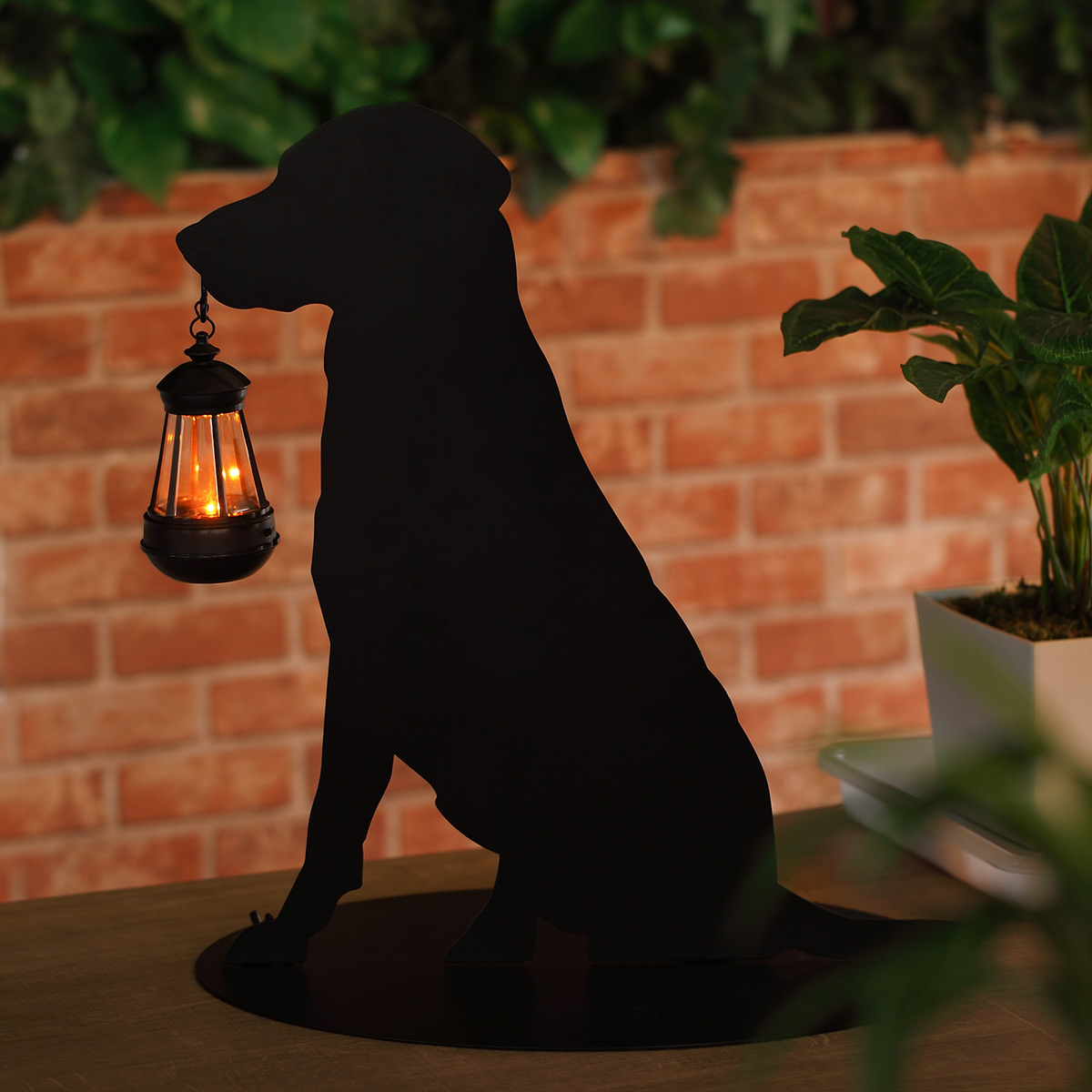 ソーラーライト シルエットソーラー ドッグ （ LED 犬 シルエット