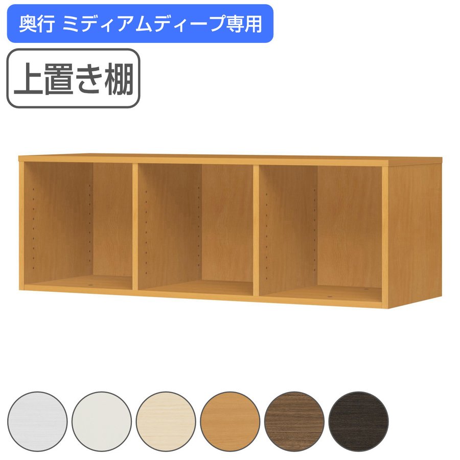 専用上置き棚 チョイスグリッドラック 3列タイプ 幅116.8cm ミディアムディープ用 （ 上置き棚 専用パーツ 追加オプション チョイスグリッドラック専用 ）