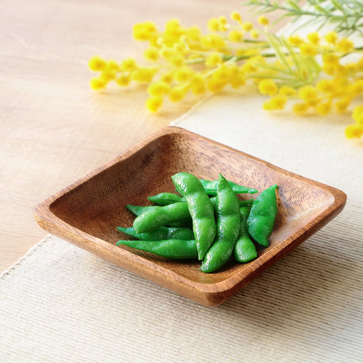プレート 12.5cm S スクエア アカシア製 食洗機対応 （ 食器 木製食器