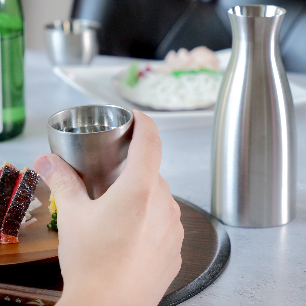 酒器セット 徳利 お猪口 おうち居酒屋 ステンレス （ 酒器 とっくり