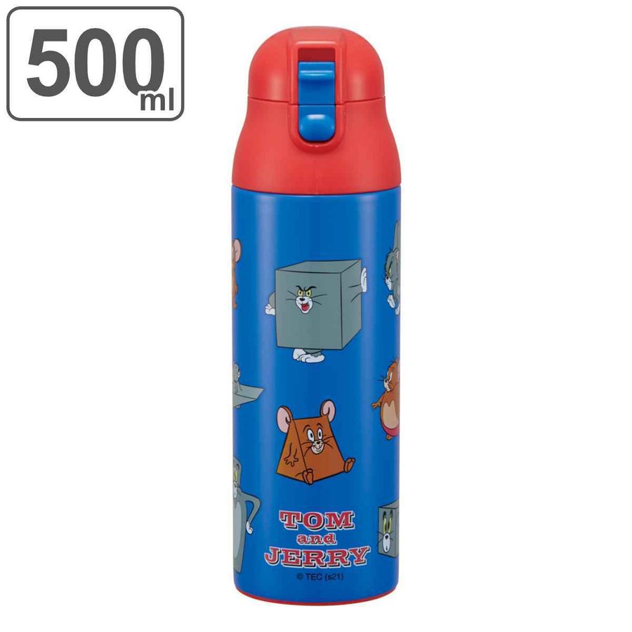 スケーター 水筒 500ml ステンレス 直飲み ワンプッシュ トム