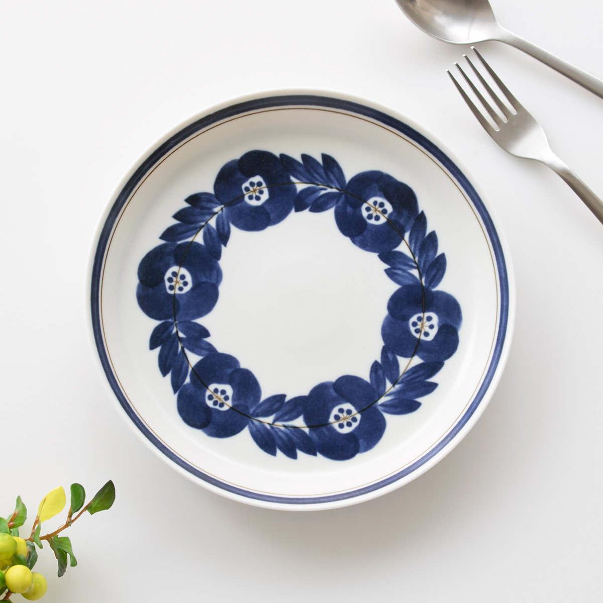 プレート 20cm ブロッサム 磁器 美濃焼 5枚セット （ 食洗機対応 電子