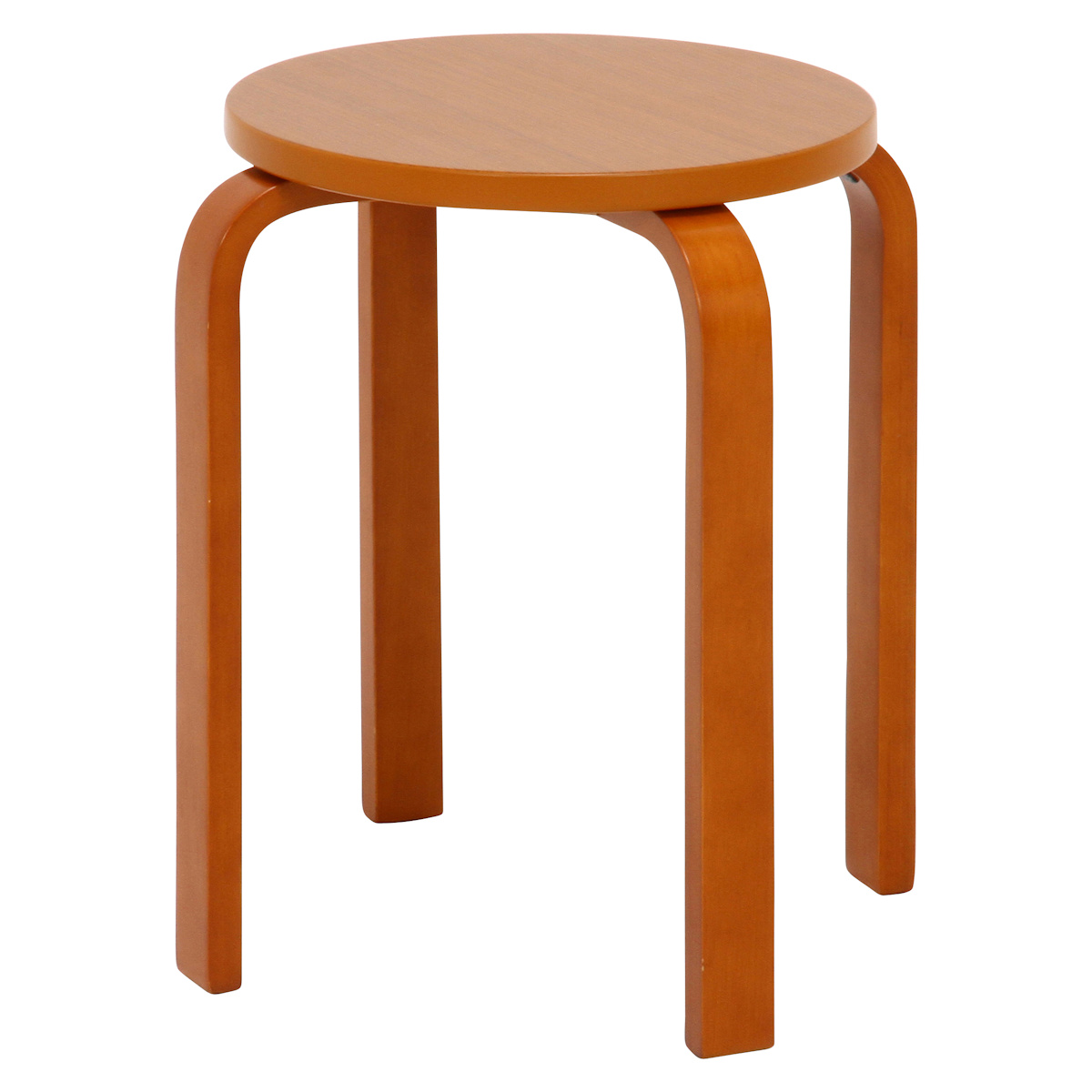 不二貿易（Fuji Boeki） スツール 6脚セット 木製 高さ44cm 曲木