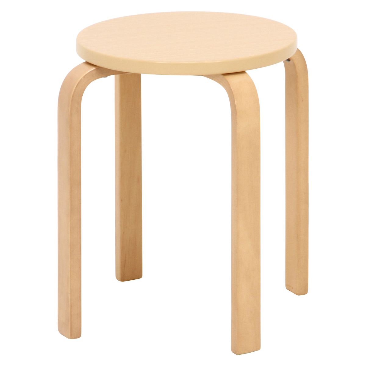 不二貿易（Fuji Boeki） スツール 6脚セット 木製 高さ44cm 曲木