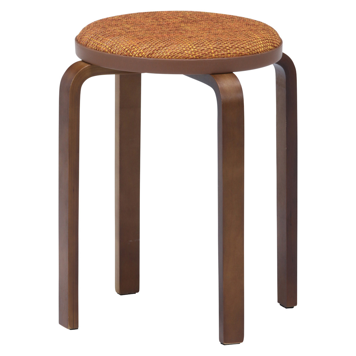 不二貿易（Fuji Boeki） スツール 木製 高さ47cm スタッキング 曲木 円