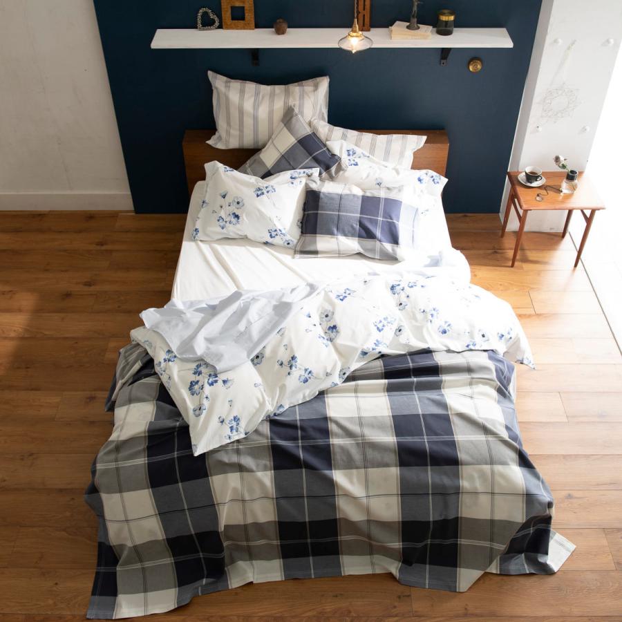 マルチカバー Fab the Home S 150×210cm アクロス 綿100％ チェック柄