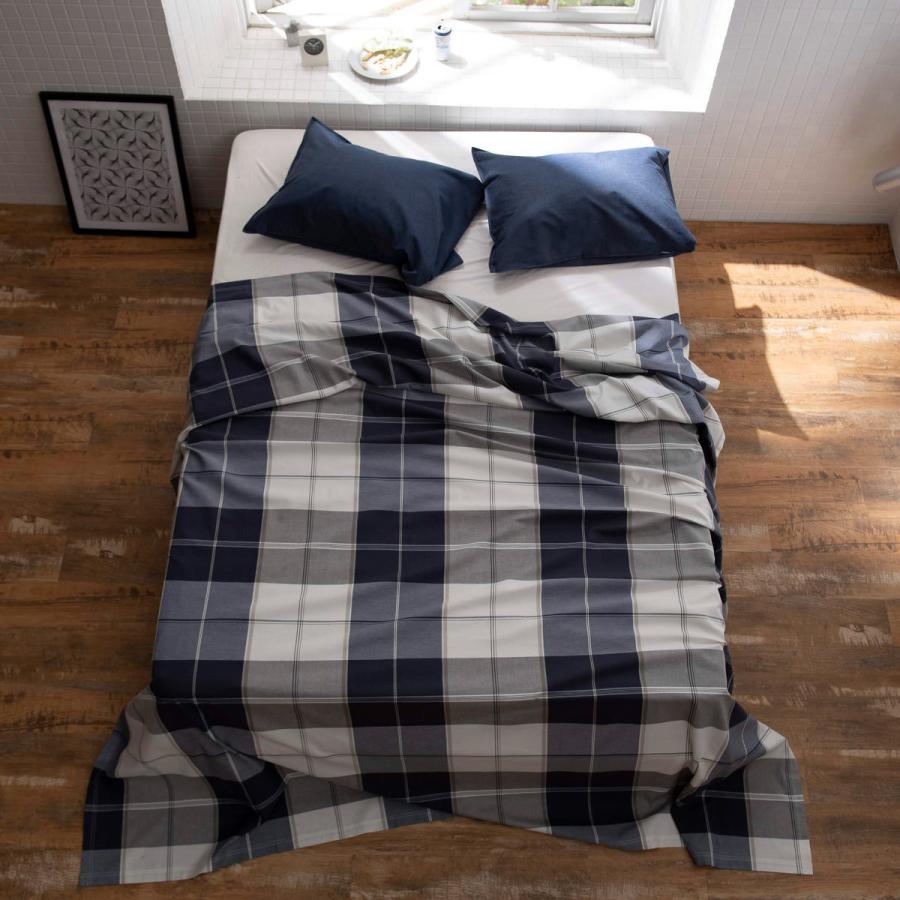 マルチカバー Fab the Home S 150×210cm アクロス 綿100％ チェック柄