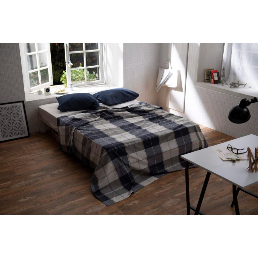マルチカバー Fab the Home S 150×210cm アクロス 綿100％ チェック柄