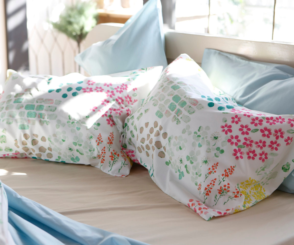 枕 花柄 クッション 花 レディース 寝具 枕カバー 枕カバー Fab the Home 50×70cm用 ガーデンズ 花柄 綿100％ （ ピロー