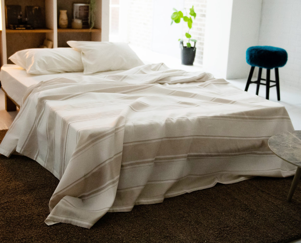 マルチカバー Fab the Home 210×210cm M シックストライプ 綿100 マルチカバー Fab the Home 210×210cm M シックストライプ 綿100