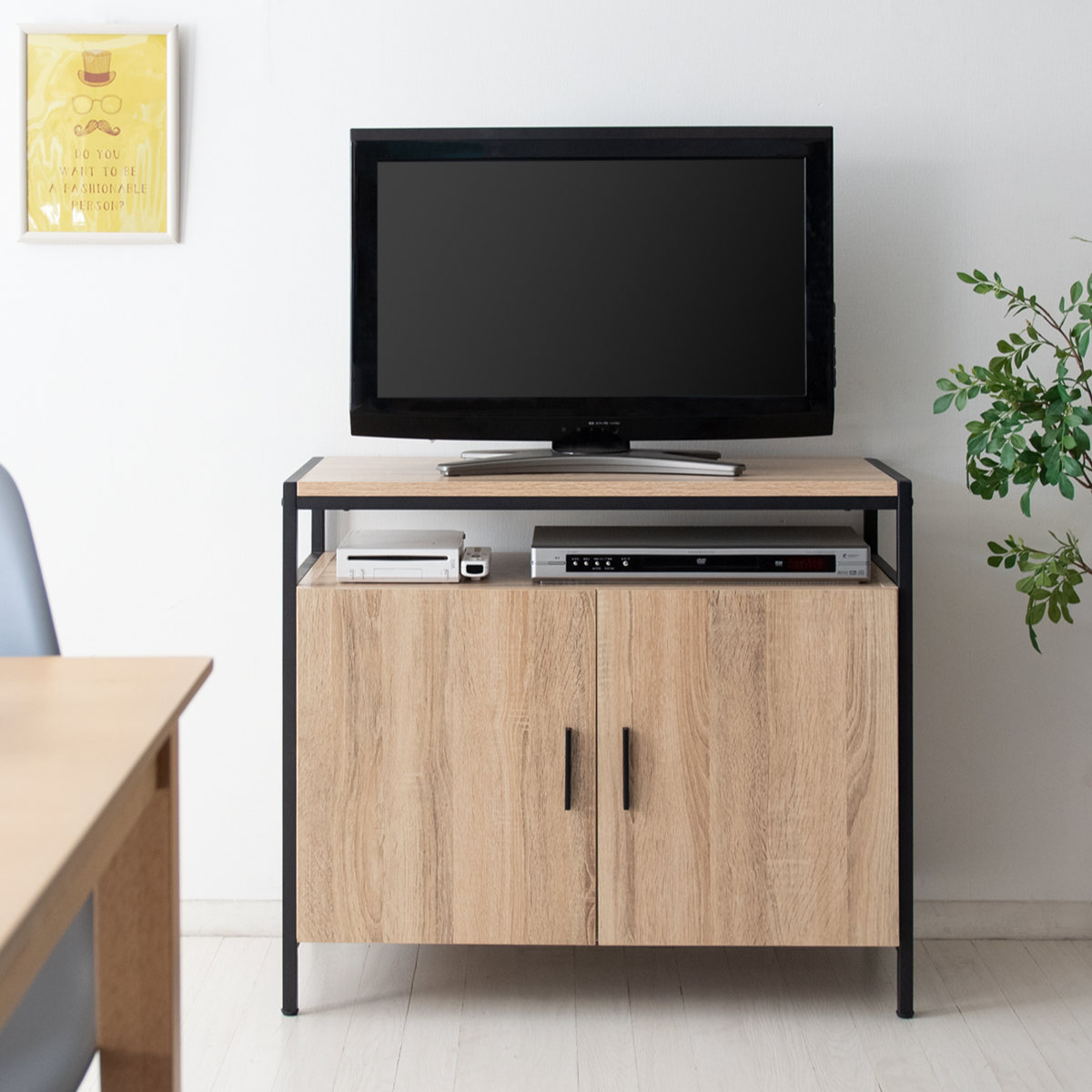 テレビ台 幅80cm ハイタイプ オープン収納付 キャビネット （ テレビ