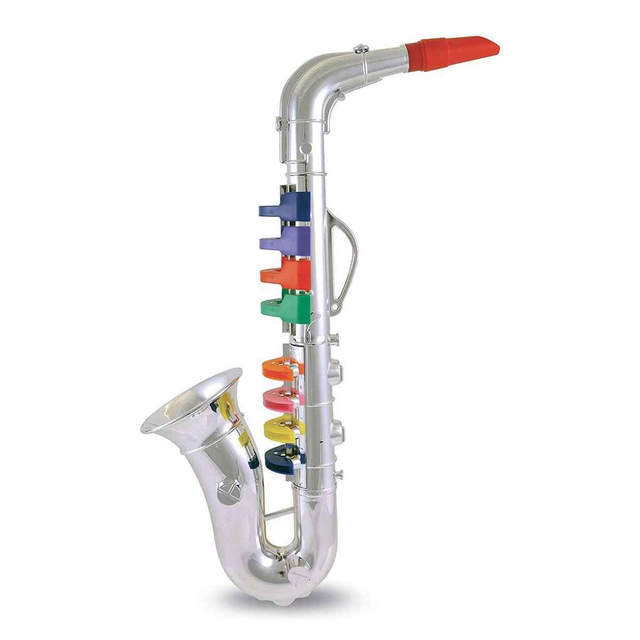 おもちゃ BONTEMPI シルバーサックスフォン 楽器 8key 42ｃ 3歳 （ サックス 玩具 オモチャ 知育玩具 子供 プラスチック製 ）