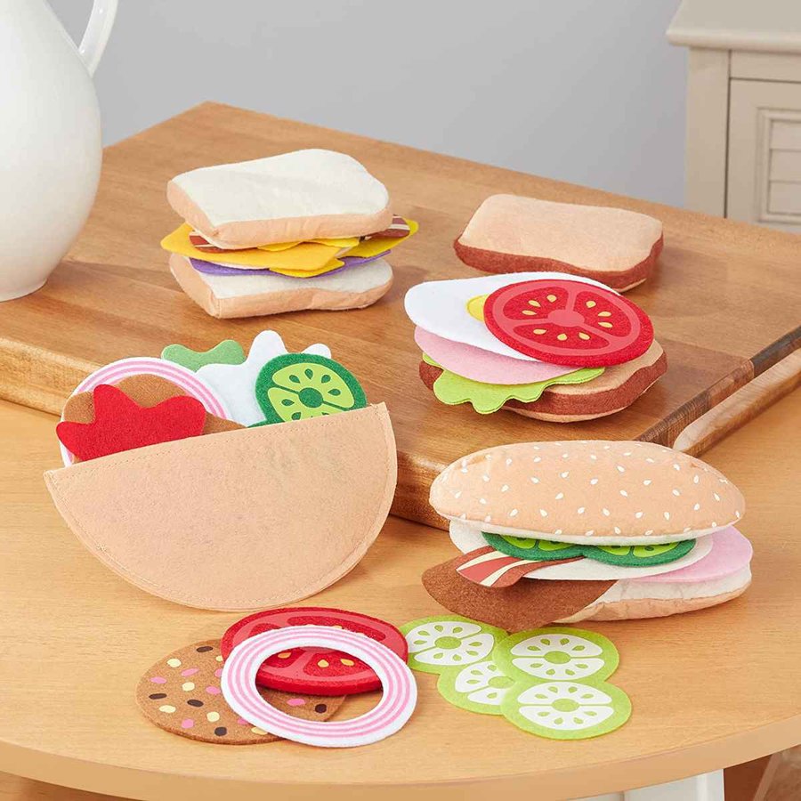 おもちゃ Melissa&amp;Doug フェルト サンドイッチセット 3歳 （ フェルトおもちゃ ままごとセット おままごと サンドイッチ 知育玩具 子供 ）