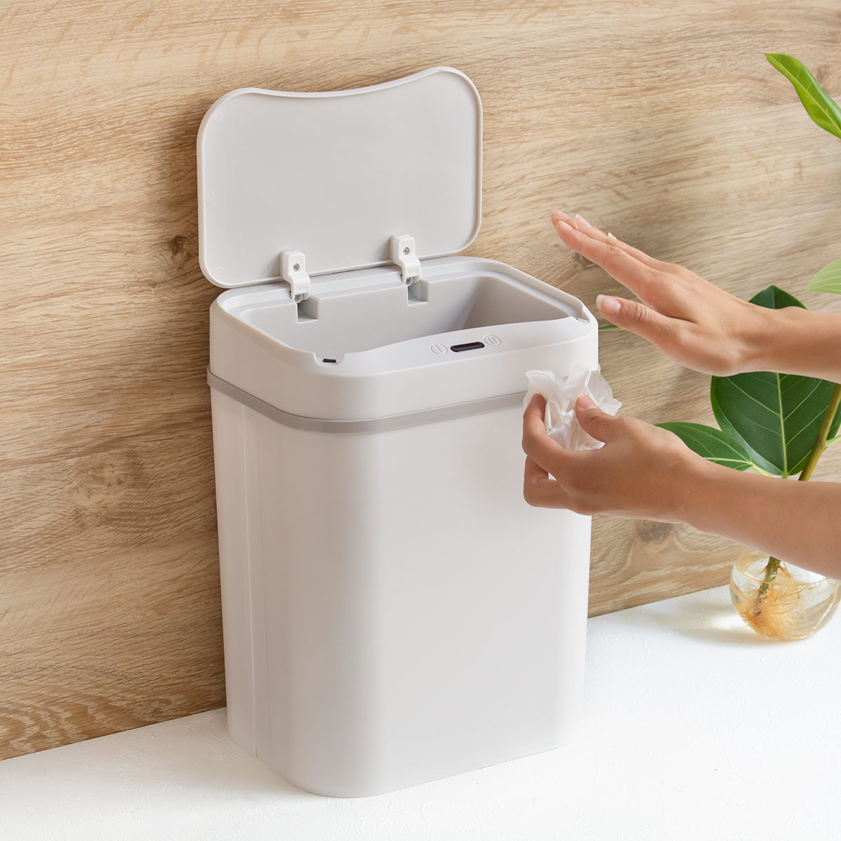 不二貿易（Fuji Boeki） ゴミ箱 12L センサー 自動開閉 レクタングル