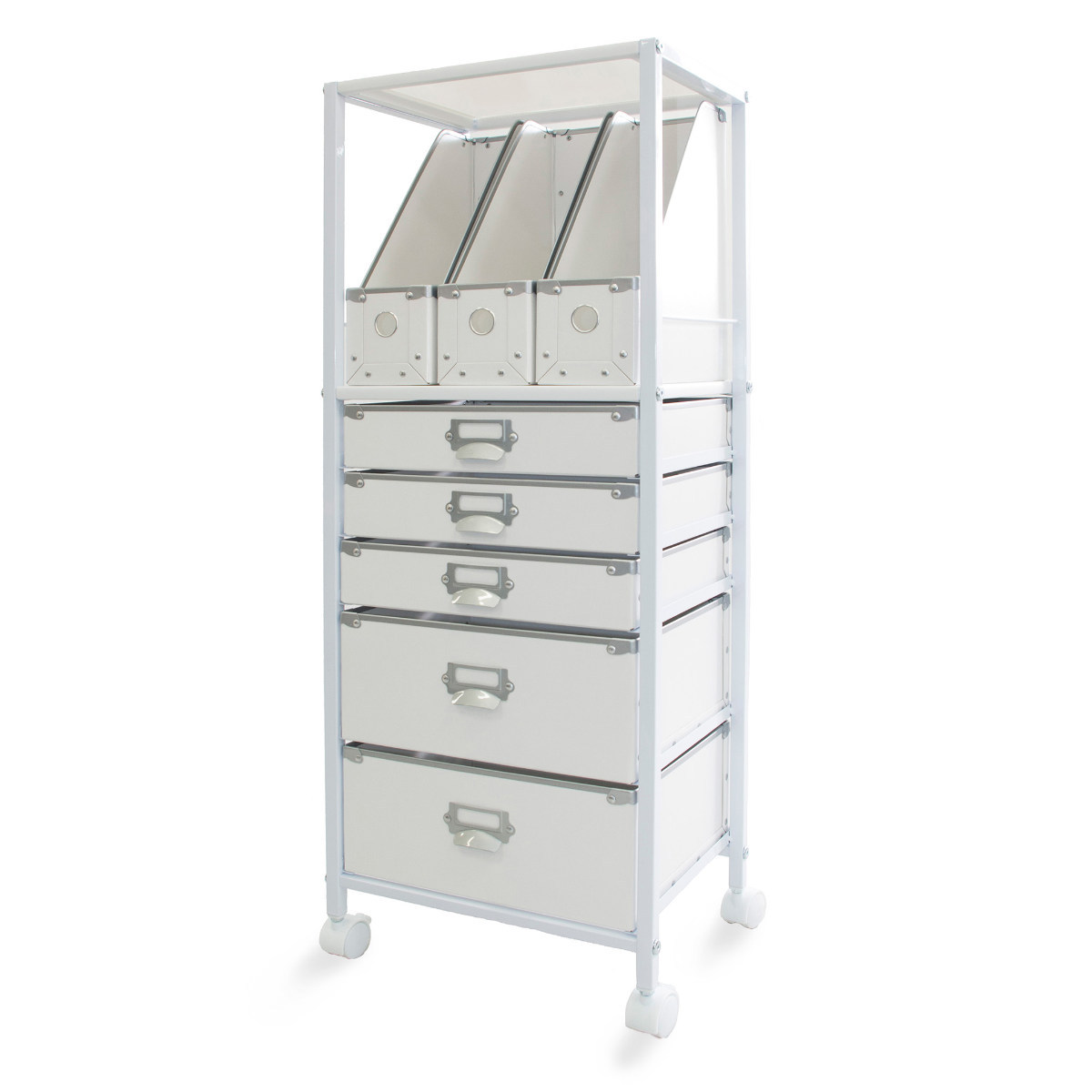 宮武製作所 チェスト ファイルケース付き A4 5段 （ 幅39×奥行27.5×高