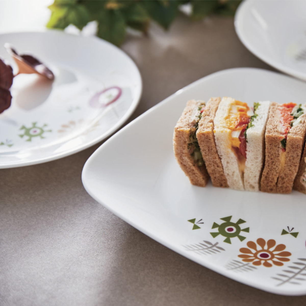 ランチプレート 21.5cm CORELLE ケイユクッカ 強化ガラス （ 食洗機